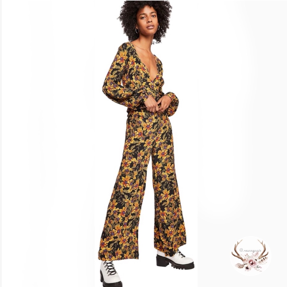 Free People 2 Piece Floral Set Love Letters NWOT